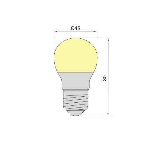 PREMIUM LED žiarovka E27 BALL 4W TEPLÁ