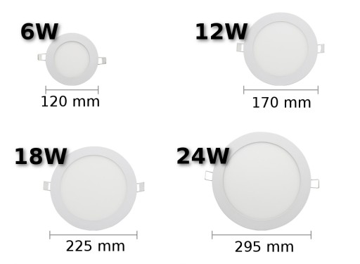 okrúhly ZAPUSTENÝ LED PANEL 6W TEPL