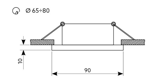 SET LED stropné svietidlo SMD 5W CT73 230V GU10