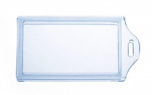 Púzdro na dve karty PVC VERTIKÁLNE MODRÁ. TRANSPARENTNÁ Typ 2K-V