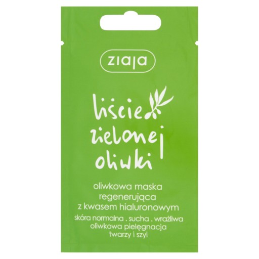 Ziaja Green Olive Leaves regeneračná maska s kyselinou hyalurónovou 7 ml