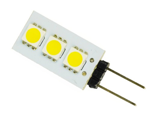 G4 3 LED žiarovka 12V 0,7W 5050 SMD 50lm Tepl.