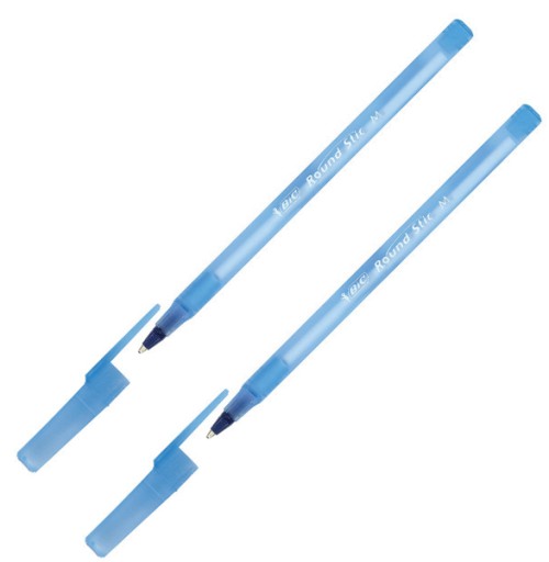 KANCELÁRSKE PERO BIC ROUND STICK BLUE 2 ks