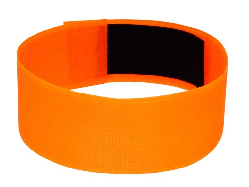 Lovecký oranžový VÝSTRAŽNÝ PÁS s gumičkou na rukáve pre Huntera