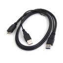 Y OTG HOST CABLE USB 3.0 Micro B napájací zdroj 1M