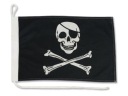 Pirátska vlajka BONES na jachtu 30x40 cm Vlajka pirátskej plachetnice
