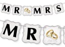 Dekorácia Banner Garland Svadobné MR & PANI 150 cm