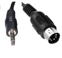 Kábel DIN 5pinová zástrčka - mini Jack 3,5st 1,5m (0683a)