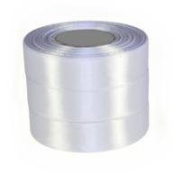 Saténové stuhy 25 mm BIELE 8002 - 32 m NA RÚLE