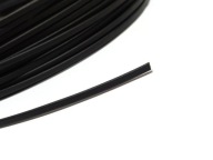 Ploché plastové kostice 4 mm, čierny korzet