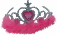 Princezná Diadém s kamienkami CA 003 RUŽOVÁ