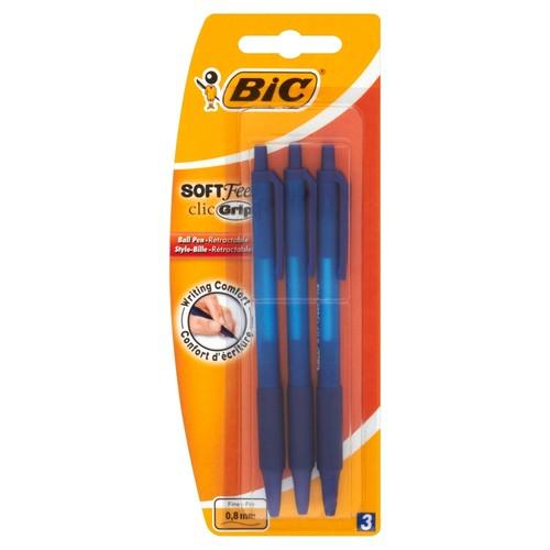 BIC Soft Feel guľôčkové pero, modrý blister