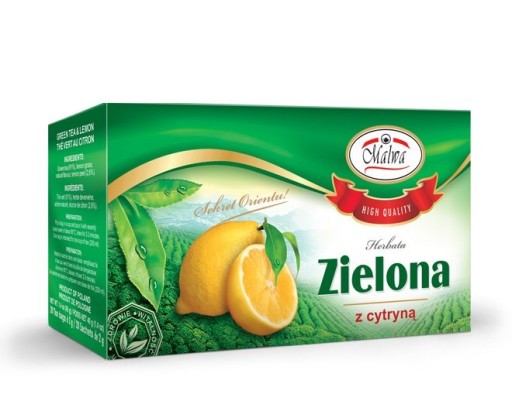ZDRAVÝ ZELENÝ ČAJ S CITRÓNOM 20TB MALWA ČAJ