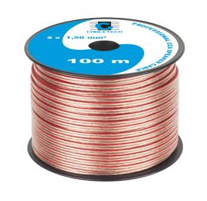 Kábel reproduktora 2x1,5mm 10m (1048)