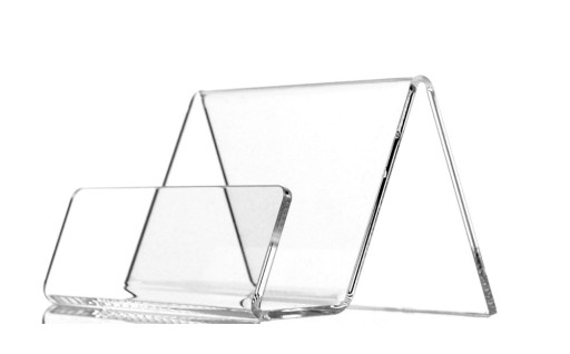 Stojan na vizitky, Plexi VIZITKA, šírka 9,5 cm