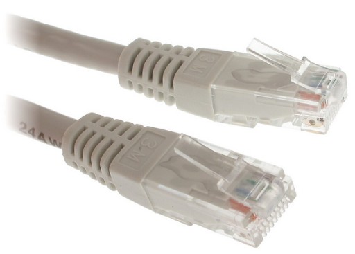 RJ45/6/3,0-ŠEDÝ KÁBEL 3,0 m ABCV