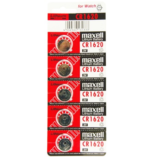 Batéria pre hodinky Váhy Lítiová MAXELL CR1620 3V Sada 5 kusov