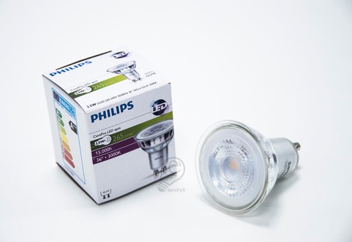 LED ŽIAROVKA 3,5W (35W) WW 3000K 36' GU10 PHILIPS