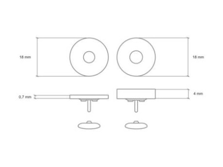Magnet 18mm x 18mm Montáž na 1 nit 5ks