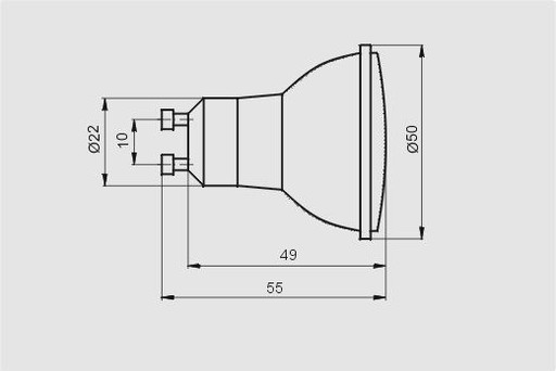 HALOGÉNOVÁ ŽIAROVKA GU10 230V 20W
