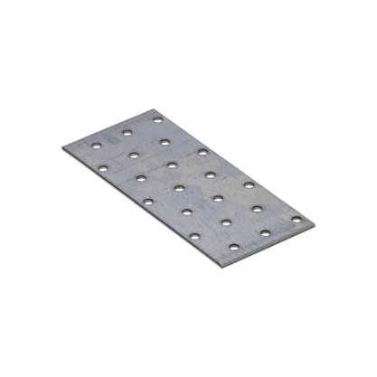 Perforovaný oceľový plech 6 cm x dĺžka 14 cm, hrúbka 2 mm