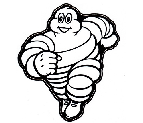 NÁLEPKA NA AUTO SLÁVNY SNEHULIEN MICHELIN MAN