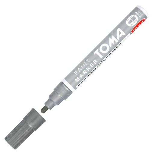 OLEJOVÝ ZNAČOVAČ 2,5mm TOMA TO-440 SILVER lakovaný