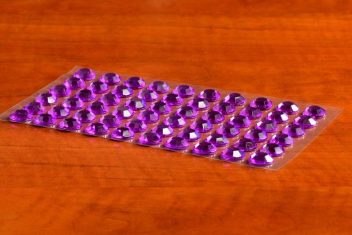 XXL FIALOVÉ SAMOLEPIACE KRYŠTÁLY 10mm 88ks 159