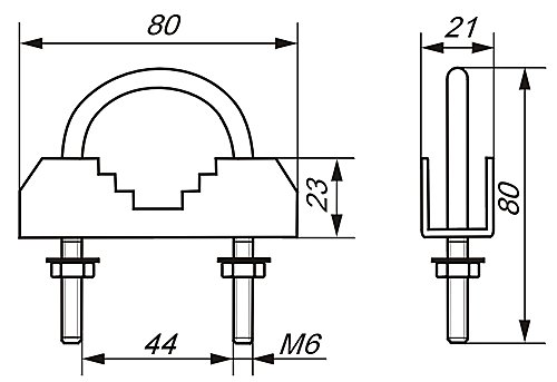 M5 ANTENNA HIM DRŽÁK SVORKA NA STOŽIAR