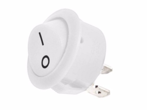 Kolískový spínač biely 6A/250V