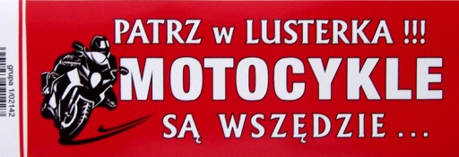 NÁLEPKY MOTOCYKLE VYZERAJÚ V ZRKADLÁCH ČERVENÉ POZADIE