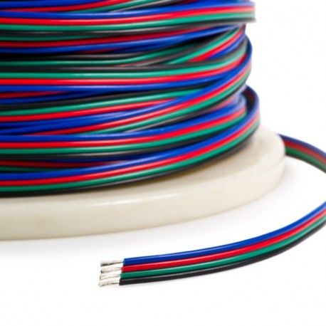 RGB kábel pre LED pásiky 4-WIRE 4x0,45MM 1m