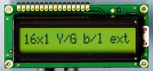 ART New LCD 1x16 KONTRASTNÁ LED (žltá/zelená) E6