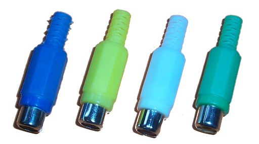 RCA CINCH ZÁSUVKA pre kábel MIX COLOR, 100 kusov