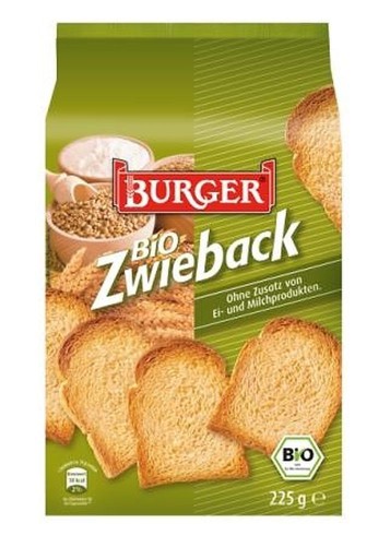 BIO RUSKS 225 G BURGER