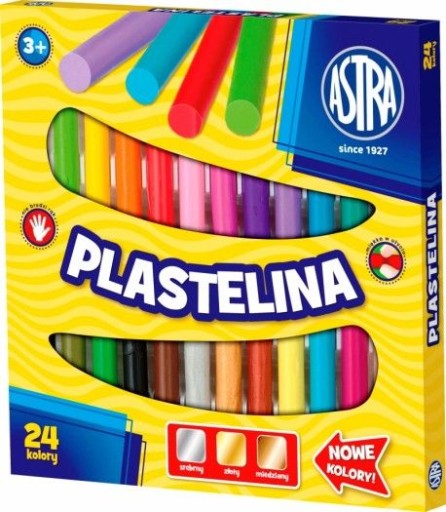 PLASTICINE ASTRA 24 FARIEB (zlato, striebro, meď)
