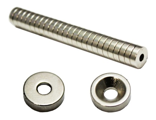 Neodymový magnet 10x3mm otvor 7/3,5mm