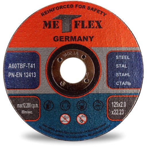 KOVOVÉ REZNÉ KOTOUČE 125x2,0x22,2 MET-FLEX
