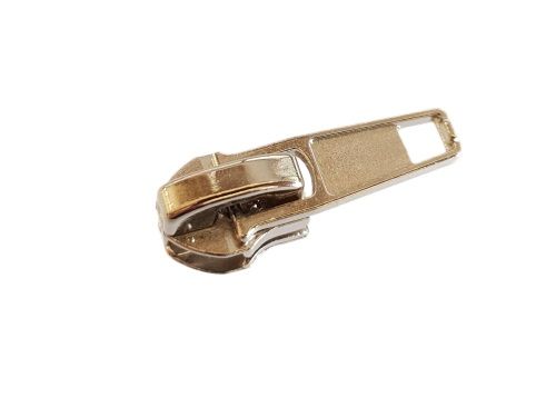 Posúvač na pásku na zips 5 automatický zámok strieborný 10 ks