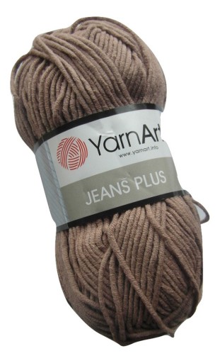 100g bavlnená akrylová priadza Jeans Plus 71 svetlohnedá