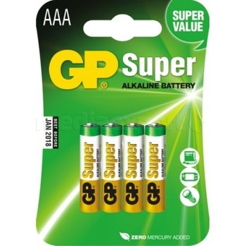 AAA BATÉRIA LR03 R3 GP 1,5V SUPER VÝKONNÝ ALKAL FV