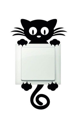 Nálepka CAT pre obvod spínača svetla! D.výber