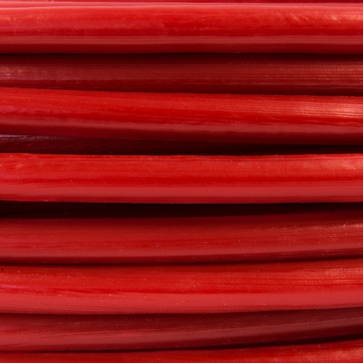 Červené PVC lano oceľové lanko 2/4mm 1x19 1m