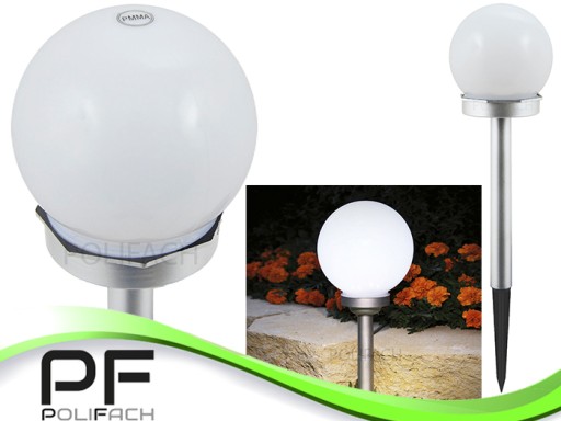 RGB solárne svietidlo, farba LED BIELA GUĽA 10cm PR-10