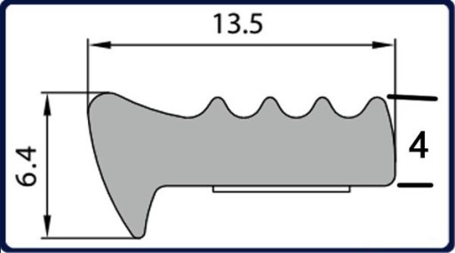 SD34 13,5x6,4 samolepiace tesnenie na dvere