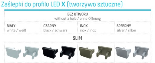 KRYT NA HLINÍKOVÝ LED PROFIL A,B,C,D,H,X,Y,Z