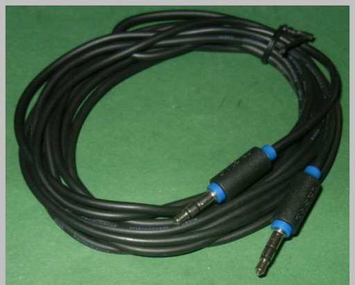 Kábel 2x malý Jack 3,5 stereo zástrčka 5m CABLETE(2917