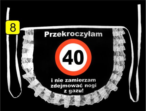 Darček zástera NARODENINY 18 30 40 50 60 zástera