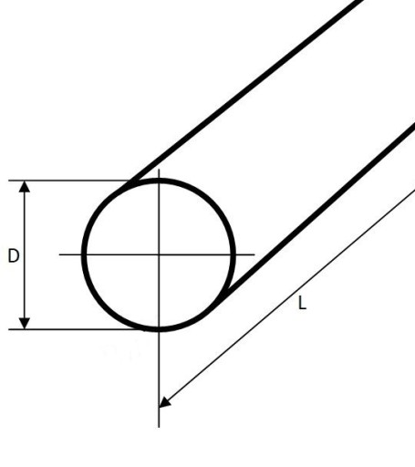 Guľatá hliníková tyč, priemer 18mm - 50cm