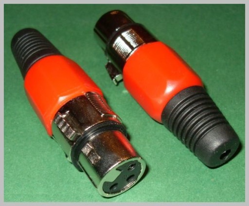 Canon XLR 3kolíková zásuvka ČERVENÁ pre FV kábel (1605)